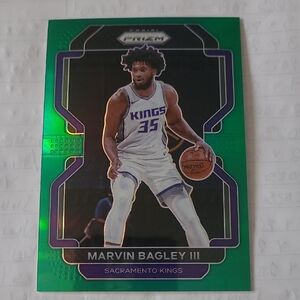 Panini Prizm Marvin Bagley III Sacramento Kings Card - Green Prizm